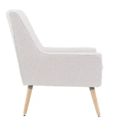 Kirklands Home Ivory Faux Sherpa Tufted Accent Chair White Online