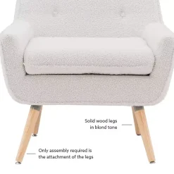 Kirklands Home Ivory Faux Sherpa Tufted Accent Chair White Online