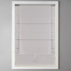 Kirklands Home Faux Silk Room Darkening Roman Shade, 35 in. Ivory Discount
