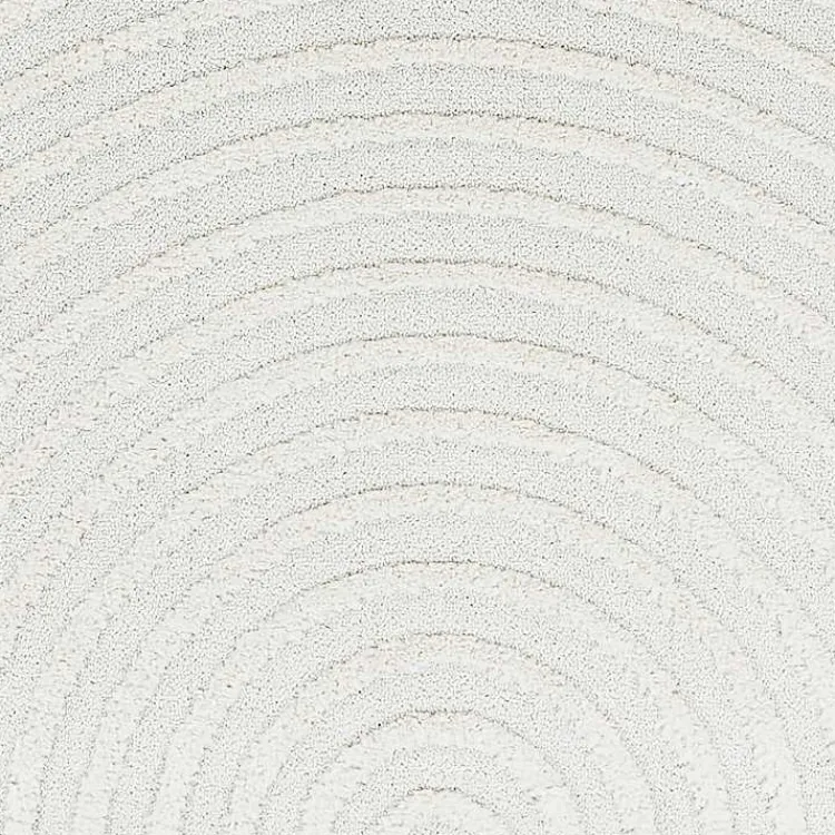 Kirklands Home Geometric Lines Tassel Area Rug, 6x9 Ivory Hot