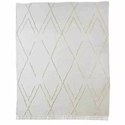Kirklands Home Geometric Queen Coverlet Ivory Discount