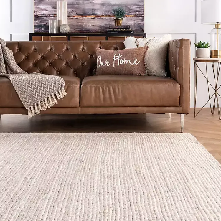 Kirklands Home Hand Woven Rigo Jute Area Rug, 9x12 Ivory Outlet
