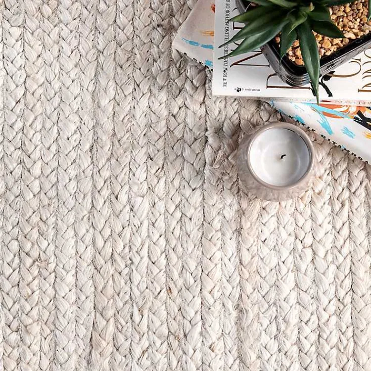 Kirklands Home Hand Woven Rigo Jute Area Rug, 9x12 Ivory Outlet