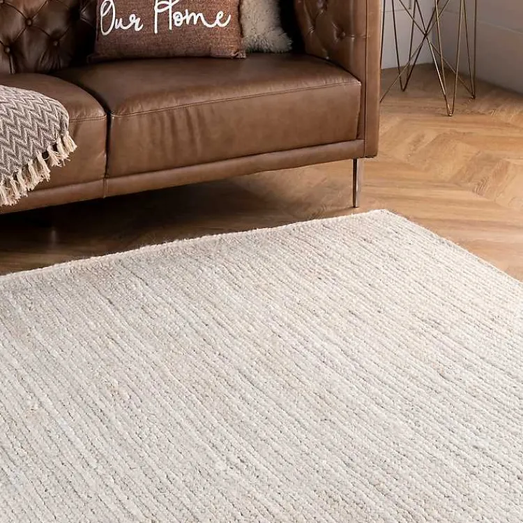 Kirklands Home Hand Woven Rigo Jute Area Rug, 9x12 Ivory Outlet