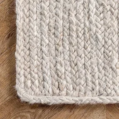 Kirklands Home Hand Woven Rigo Jute Area Rug, 9x12 Ivory Outlet