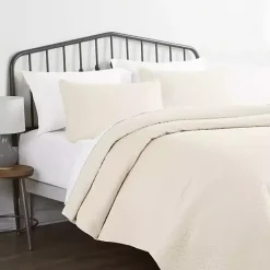 Kirklands Home Herringbone Quilted 3-pc. King Coverlet Set Ivory Sale