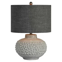 Kirklands Home Ivory Hobnail Table Lamp Gray Clearance