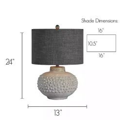 Kirklands Home Ivory Hobnail Table Lamp Gray Clearance