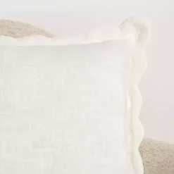 Pillows>Kirklands Home Juna Scalloped Pillow, 22 in. Ivory