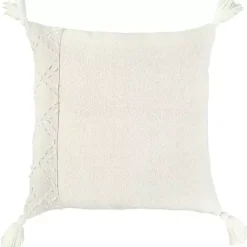 Pillows>Kirklands Home Kantha Stitch Recycled Throw Pillow Ivory