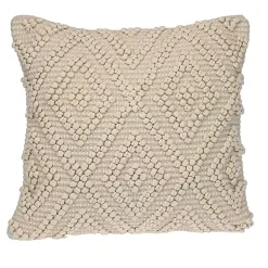 Pillows>Kirklands Home Knotted Diamond Pillow Ivory