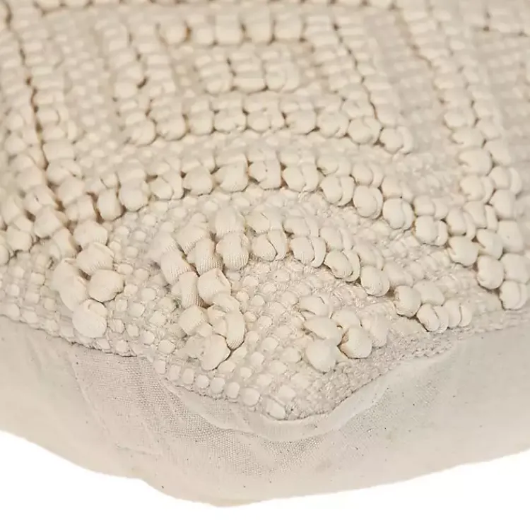 Pillows>Kirklands Home Knotted Diamond Pillow Ivory