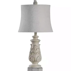 Kirklands Home Ivory Leaf Scroll Table Lamp White Discount
