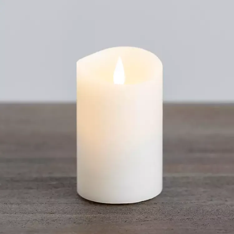 Flameless Candles>Kirklands Home LED Soft Flame Pillar Candle, 3x5 in. Ivory