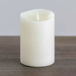 Flameless Candles>Kirklands Home LED Soft Flame Pillar Candle, 4x6 in. Ivory