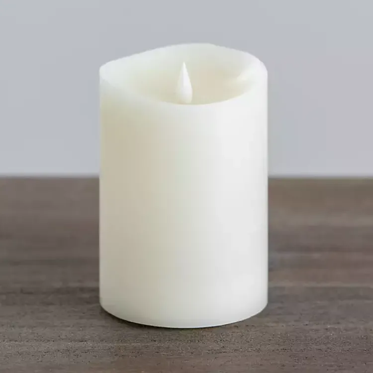 Flameless Candles>Kirklands Home LED Soft Flame Pillar Candle, 4x6 in. Ivory