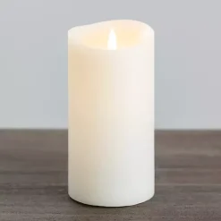 Flameless Candles>Kirklands Home LED Soft Flame Pillar Candle, 4x8 in. Ivory