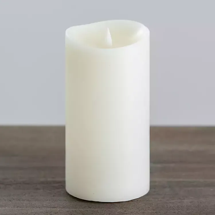 Flameless Candles>Kirklands Home LED Soft Flame Pillar Candle, 4x8 in. Ivory