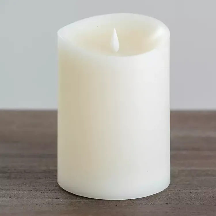 Flameless Candles>Kirklands Home LED Soft Flame Pillar Candle, 5x7 in. Ivory