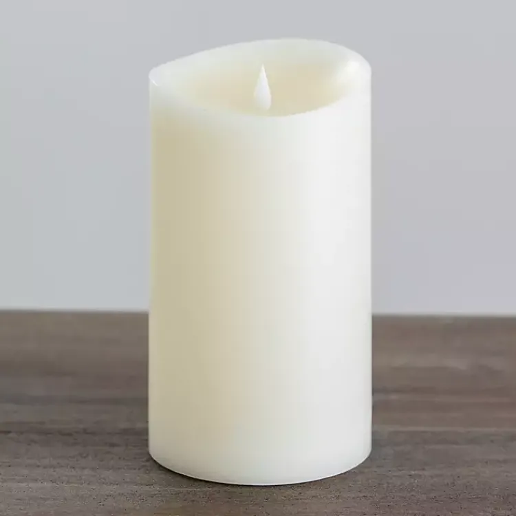 Flameless Candles>Kirklands Home LED Soft Flame Pillar Candle, 5x9 in. Ivory