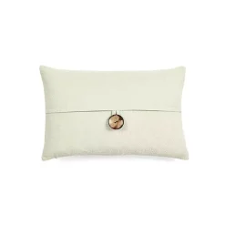 Pillows>Kirklands Home Linen and Button Lumbar Pillow Cover Ivory