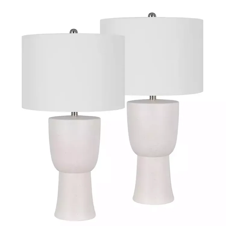 Kirklands Home Ivory Maddie Table Lamps, Set of 2 White Hot