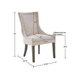 Kirklands Home Madison Park Ultra Dining Chairs, Set of 2 Ivory Clearance