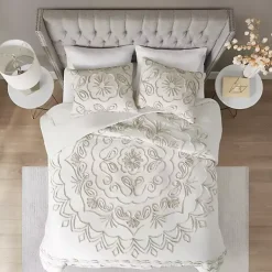 Kirklands Home Medallion Full/Queen 3-pc. Comforter Set Ivory New