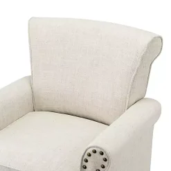 Kirklands Home Miriam Nailhead Trim Armchair Ivory Discount