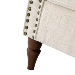 Kirklands Home Miriam Nailhead Trim Armchair Ivory Discount