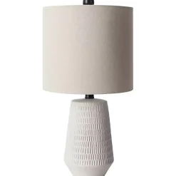 Kirklands Home Modern Etched Table Lamp Ivory Online