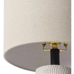 Kirklands Home Modern Etched Table Lamp Ivory Online