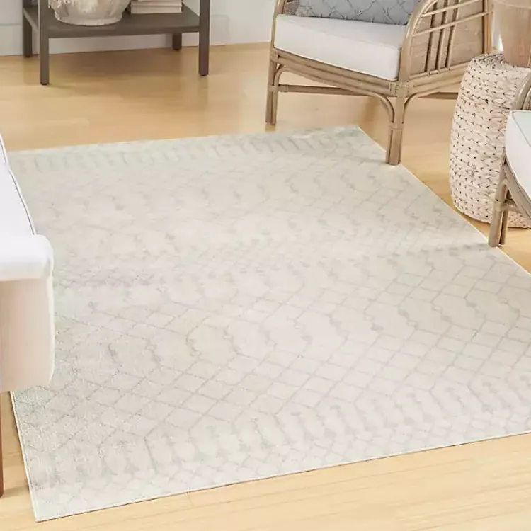 Kirklands Home Moroccan Washable Area Rug, 5x7 Ivory Discount