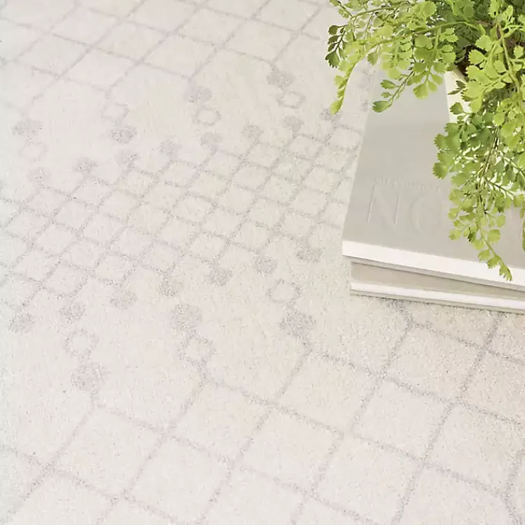 Kirklands Home Moroccan Washable Area Rug, 5x7 Ivory Discount