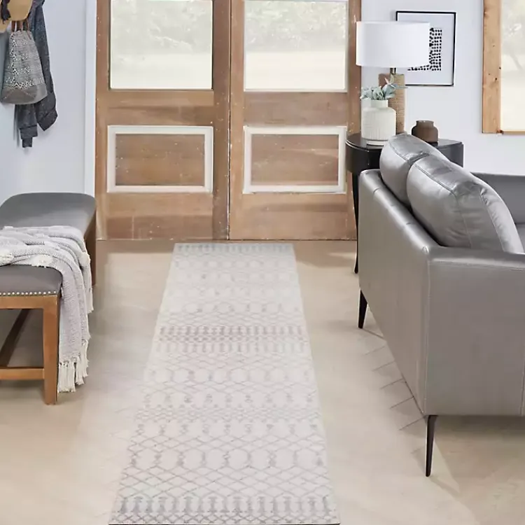 Kirklands Home Moroccan Washable Runner, 2x12 Ivory