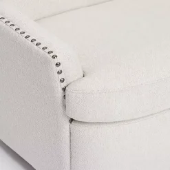 Kirklands Home Nailhead Wingback Swivel Accent Chair Ivory Sale