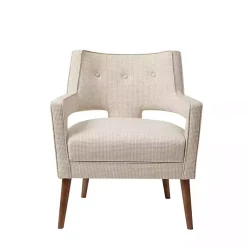 Kirklands Home Open Back Mid-Century Modern Armchair Ivory Online