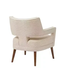 Kirklands Home Open Back Mid-Century Modern Armchair Ivory Online