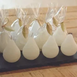 Candles>Kirklands Home Pear Shaped Candles, Set of 12 Ivory