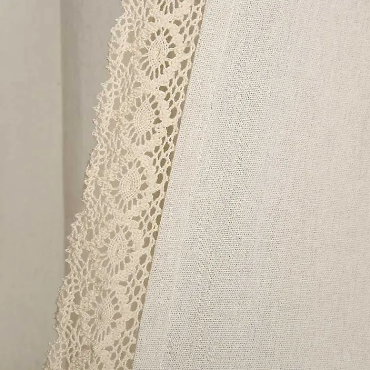 Kirklands Home Rosalie Curtain Panel Set, 95 in. Ivory Outlet