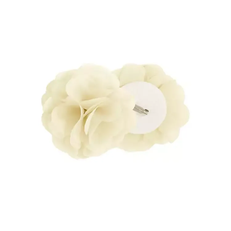 Kirklands Home Rosette Tab Top Curtain Panel, 95 in. Ivory Clearance
