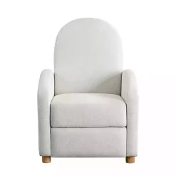 Kirklands Home Rounded Push Back Recliner Ivory Discount