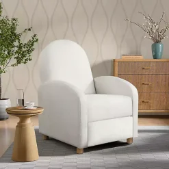 Kirklands Home Rounded Push Back Recliner Ivory Discount