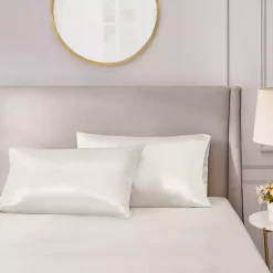 Kirklands Home Satin King 2-pc. Pillow Case Set Ivory Clearance