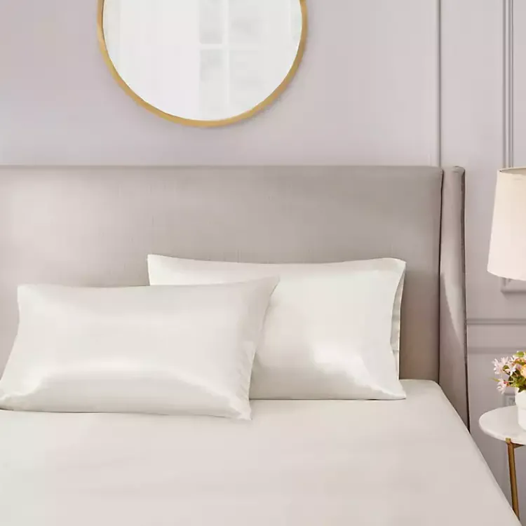 Kirklands Home Satin King 2-pc. Pillow Case Set Ivory Clearance