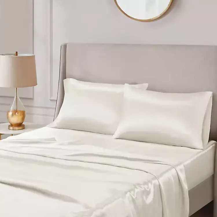 Kirklands Home Satin King 2-pc. Pillow Case Set Ivory Clearance