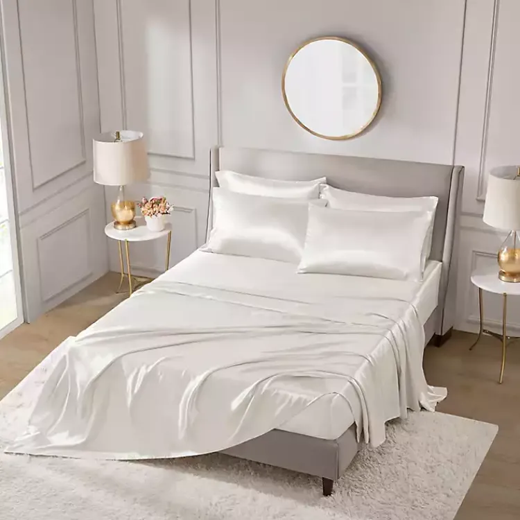 Kirklands Home Satin 6-pc. King Sheet Set Ivory Online