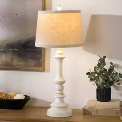 Kirklands Home Savannah Spindle Table Lamp Ivory Clearance