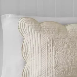 Kirklands Home Scalloped Monica 3-pc. King Coverlet Set Ivory Online