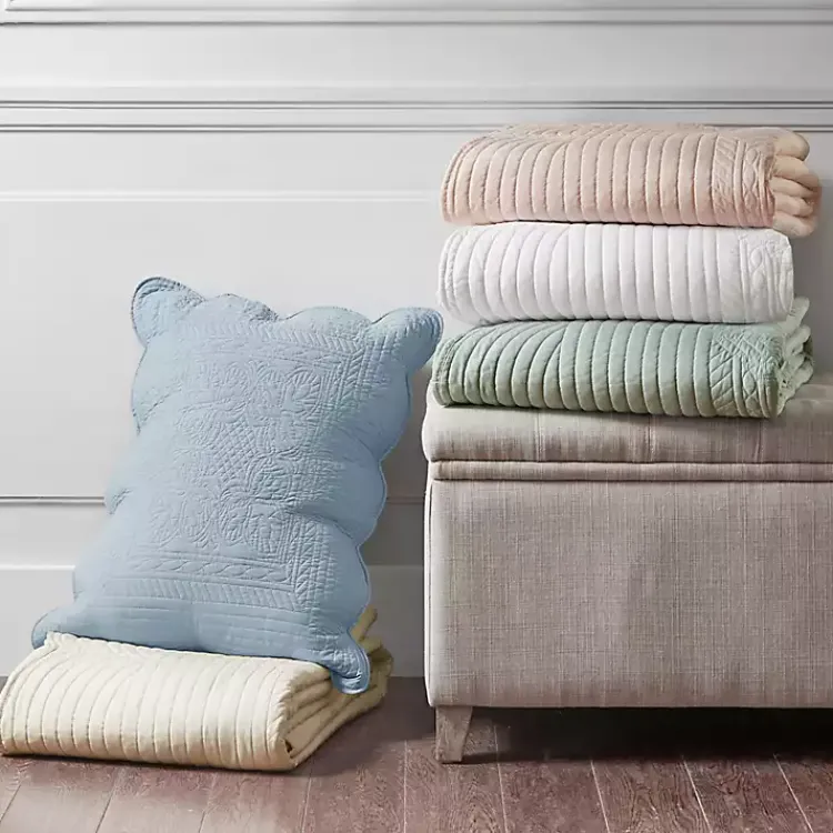 Kirklands Home Scalloped Monica 3-pc. King Coverlet Set Ivory Online